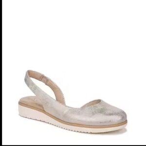 SOUL Naturalizer Idea D’Orsay Gold Metallic Flats 6.5M Slingback Wedge Comfort